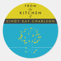 Made By {your name} Sticker in Mustard