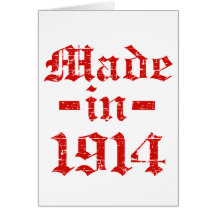 Made in 1914 designs greeting card