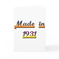 MADE IN 1931 CARD