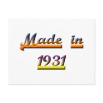 MADE IN 1931 POSTCARDS