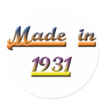 MADE IN 1931 STICKERS