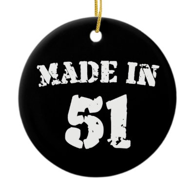 Made In 1951 Christmas Tree Ornaments