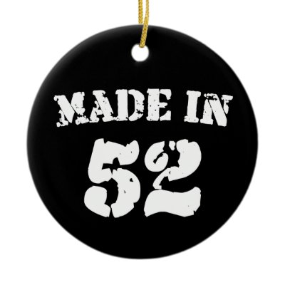 Made In 1952 Christmas Tree Ornament