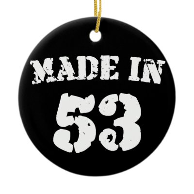 Made In 1953 Christmas Tree Ornaments