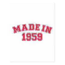 Made in 1959 post card