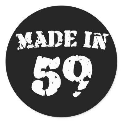 Made In 1959 Round Stickers