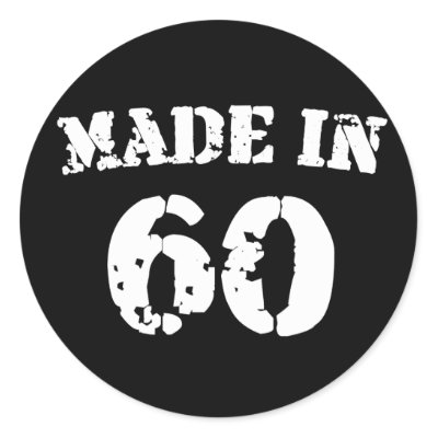 Made In 1960 Stickers