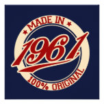 Made In 1961 Custom Invites