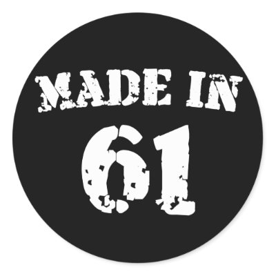 Made In 1961 stickers