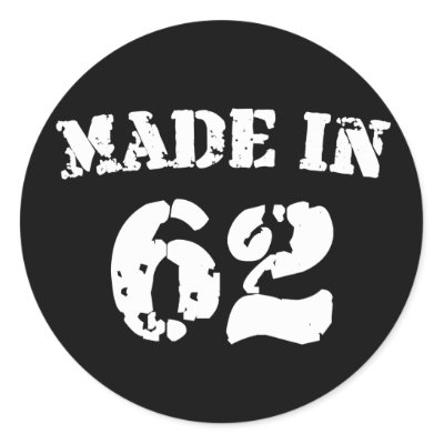 Made In 1962 Round Stickers
