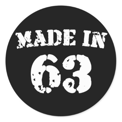 Made In 1963 stickers