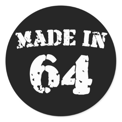 Made In 1964 stickers