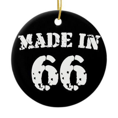 Made In 1966 Christmas Tree Ornaments