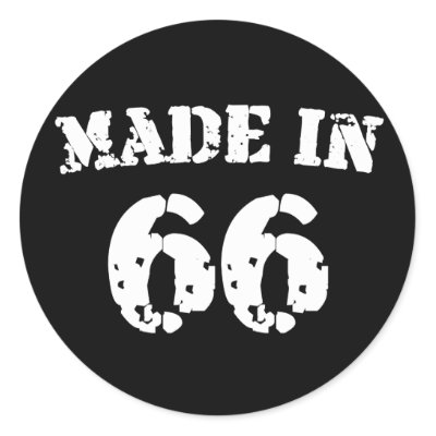 Made In 1966 Round Stickers