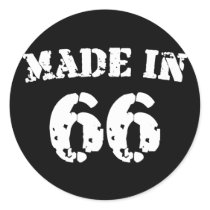 Made In 1966 Round Stickers