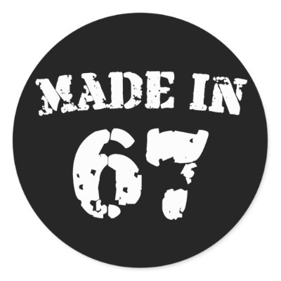Made In 1967 Round Stickers
