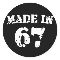 Made In 1967 Round Stickers