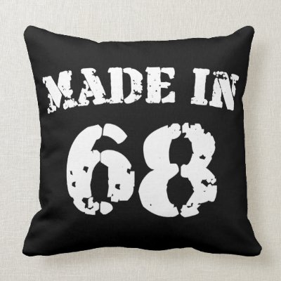 Made In 1968 Throw Pillows