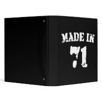 Made In 1971 3 Ring Binder