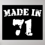 Made In 1971 Print