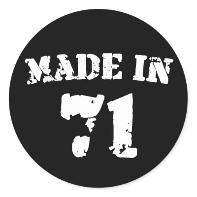 Made In 1971 stickers