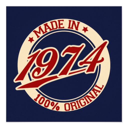 Made In 1974 Custom Invite