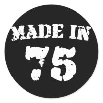 Made In 1975 Round Stickers