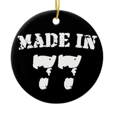 Made In 1977 Christmas Tree Ornaments