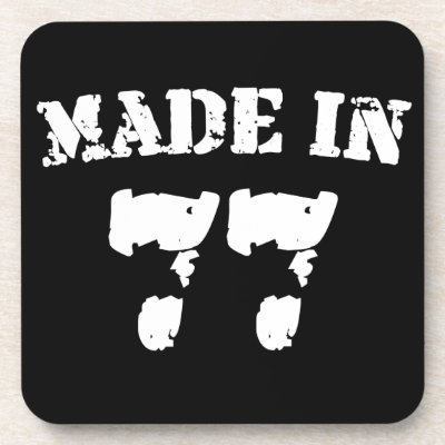 Made In 1977 Drink Coasters