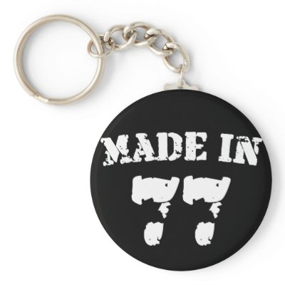 Made In 1977 Keychain