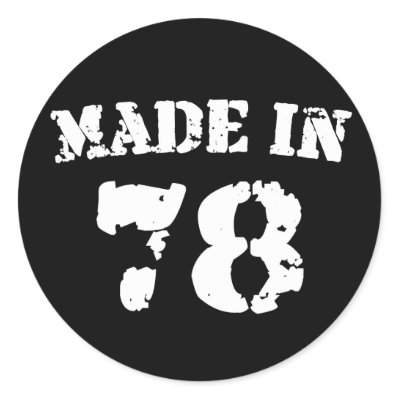 Made In 1978 stickers