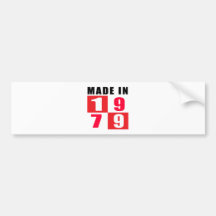 Made In 1979 Birthday Designs Bumper Sticker