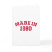 Made in 1980 cards