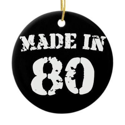 Made In 1980 Christmas Tree Ornament