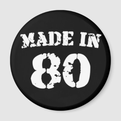 Made In 1980 Fridge Magnet