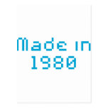 made in 1980 shirt postcards