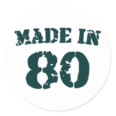 Made In 1980 Sticker