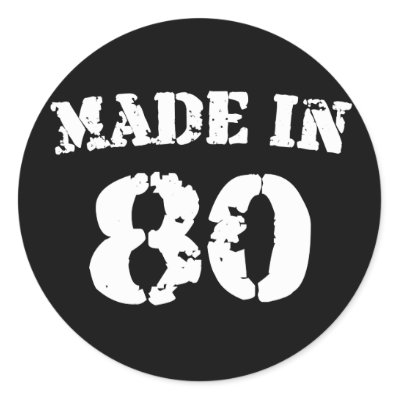 Made In 1980 stickers