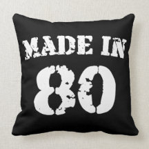 Made In 1980 Throw Pillow