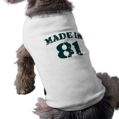 Made In 1981 pet clothing