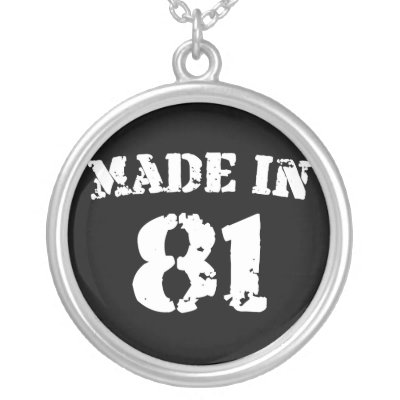 Made In 1981 necklaces