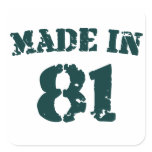Made In 1981 Sticker
