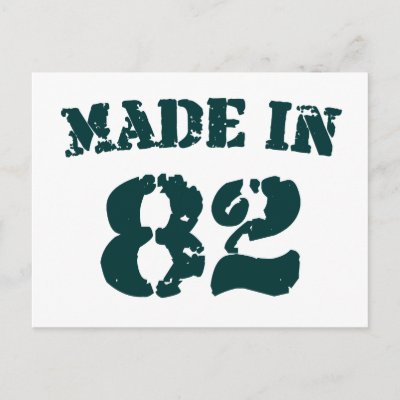 Made In 1982 Postcard