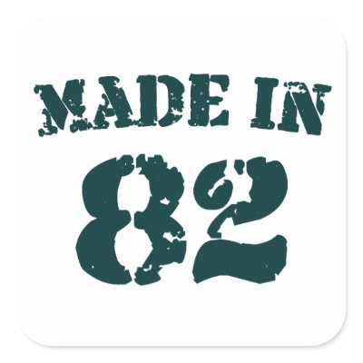 Made In 1982 Sticker