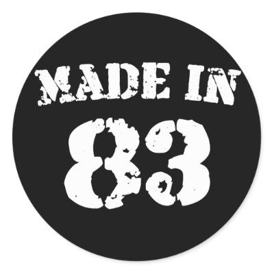 Made In 1983 stickers