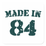 Made In 1984 Square Stickers