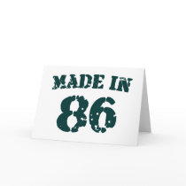 Made In 1986 Greeting Cards