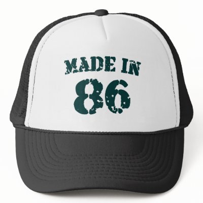 Made In 1986 hats