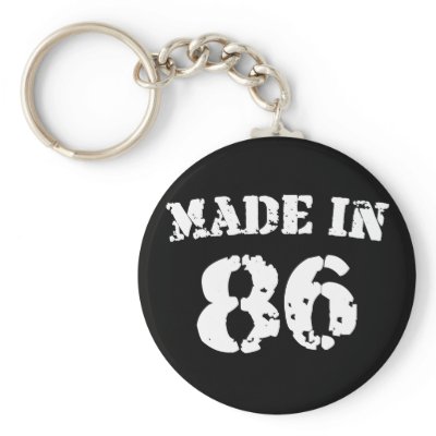 Made In 1986 Key Chain