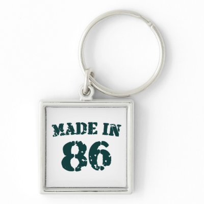 Made In 1986 Keychain